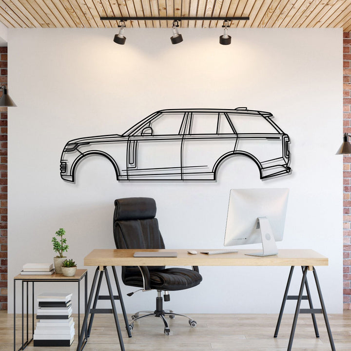 2022 Range Rover Metal Car Wall Art — precision-cut steel wall art