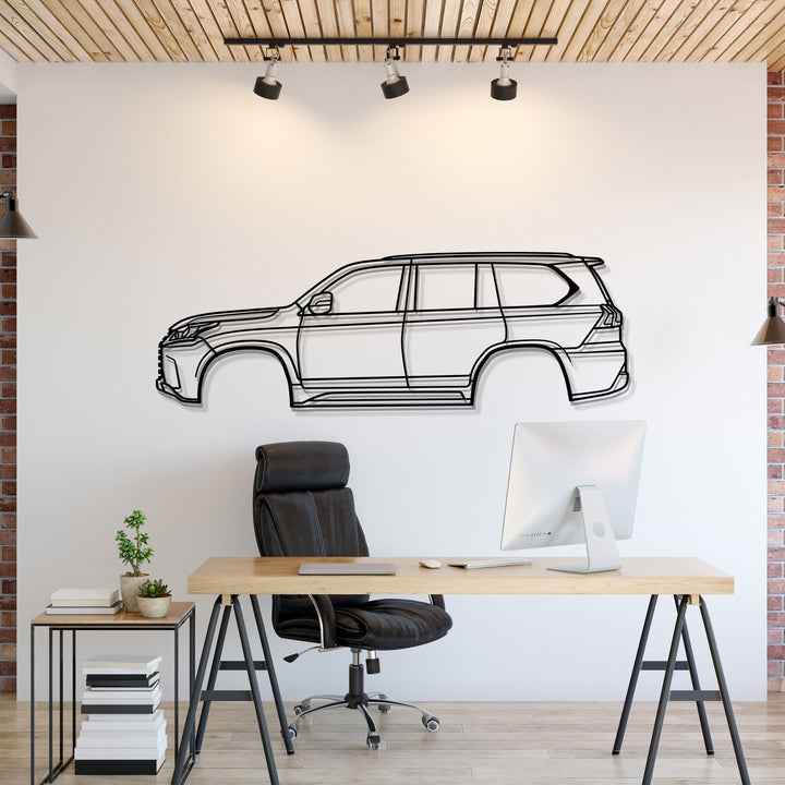 2022 LX 4th Gen Metal Car Wall Art — precision-cut steel wall art