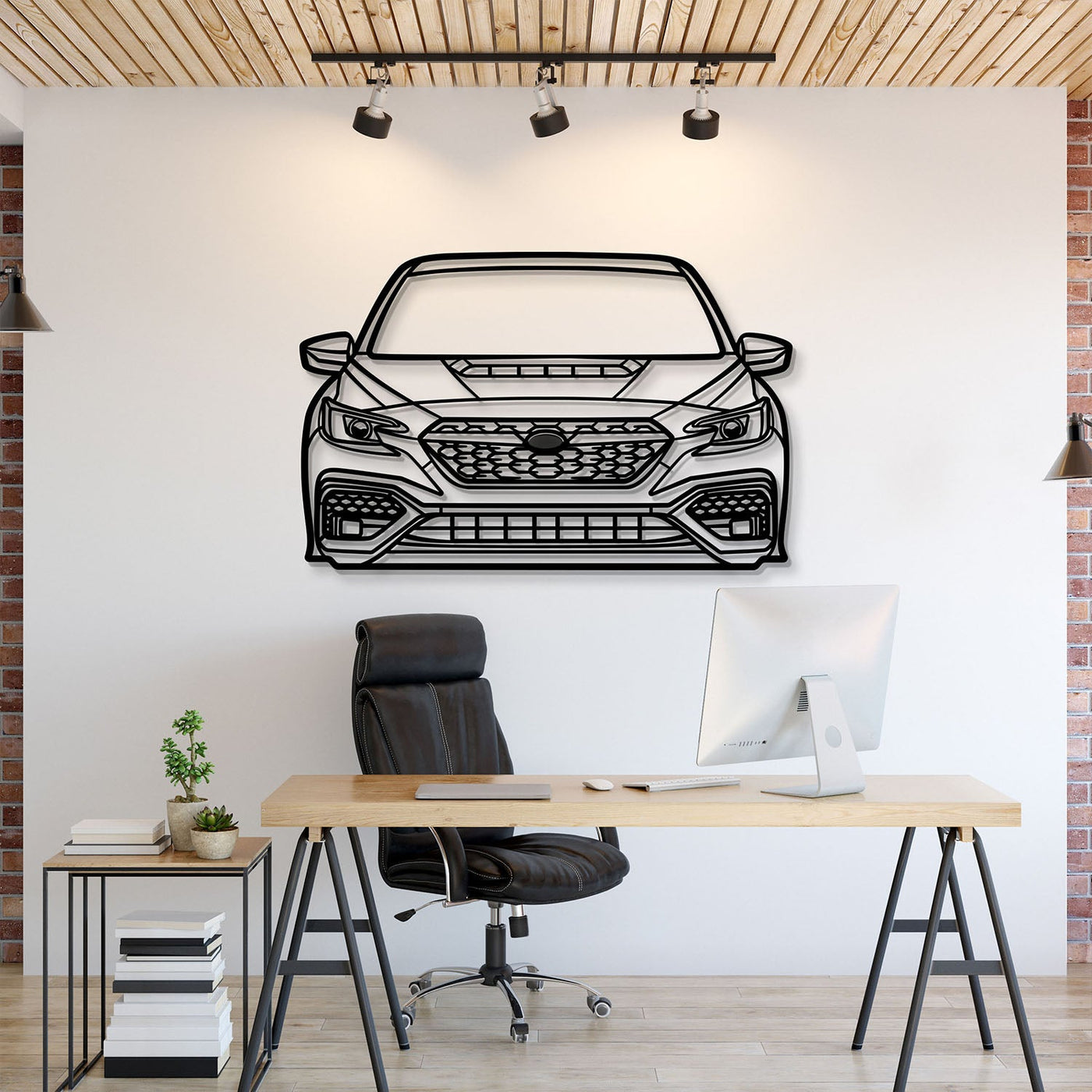 2022 WRX Front View Metal Car Wall Art