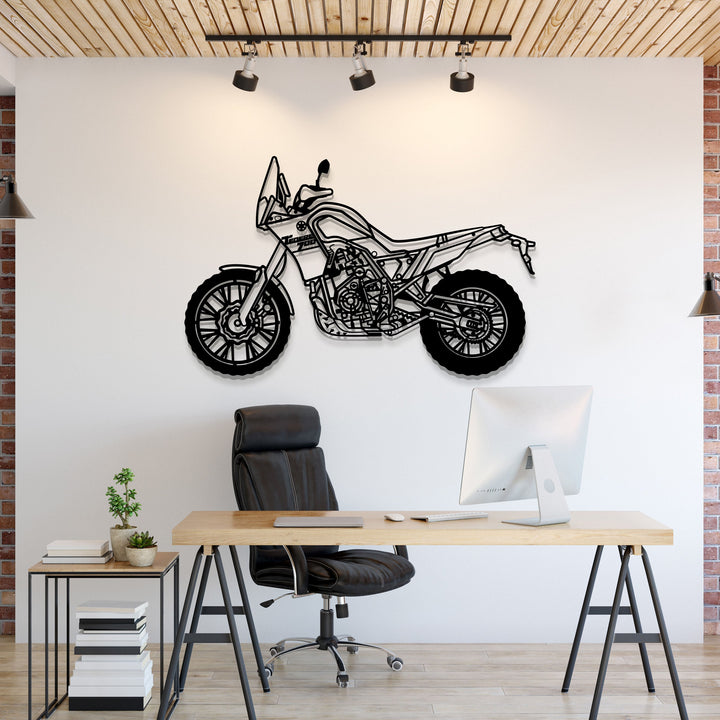 2022 Tenere Metal Motorcycle Wall Art — precision-cut steel wall art
