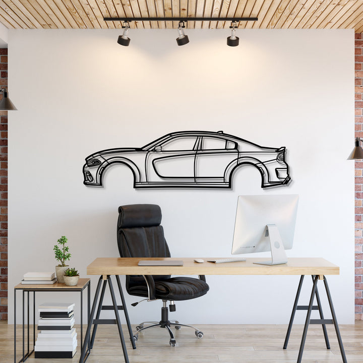 2023 Charger Scat Pack Metal Car Wall Art — precision-cut steel wall art