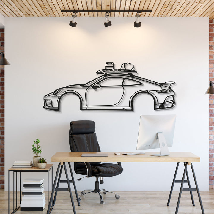 2023 911 Dakar Metal Car Wall Art — precision-cut steel wall art