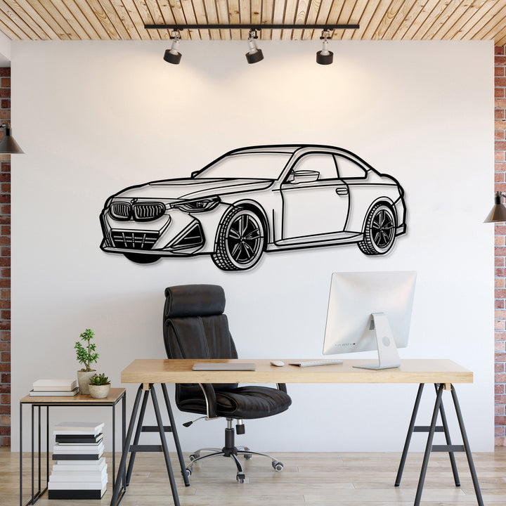 2024 M240i Perspective Metal Car Wall Art — precision-cut steel wall art