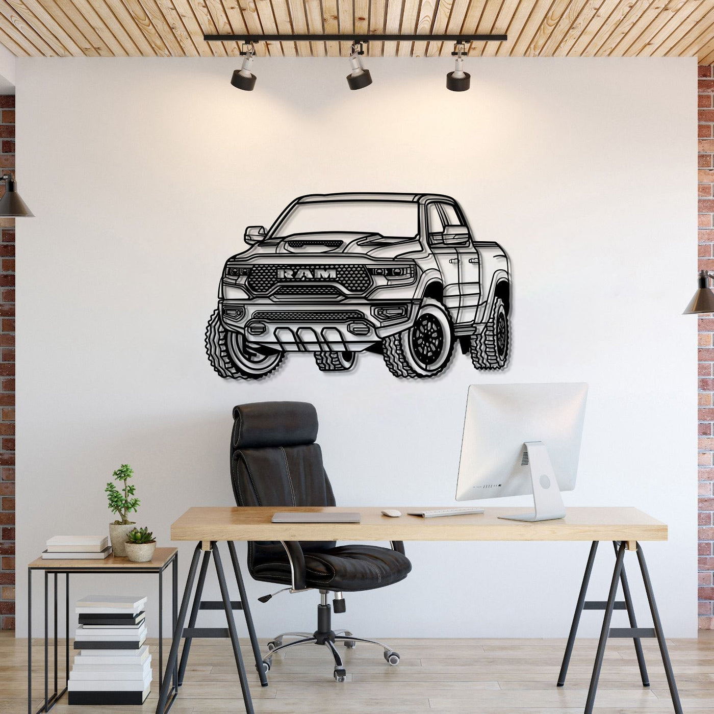 2024 RAM 1500 TRX Perspective Metal Car Wall Art