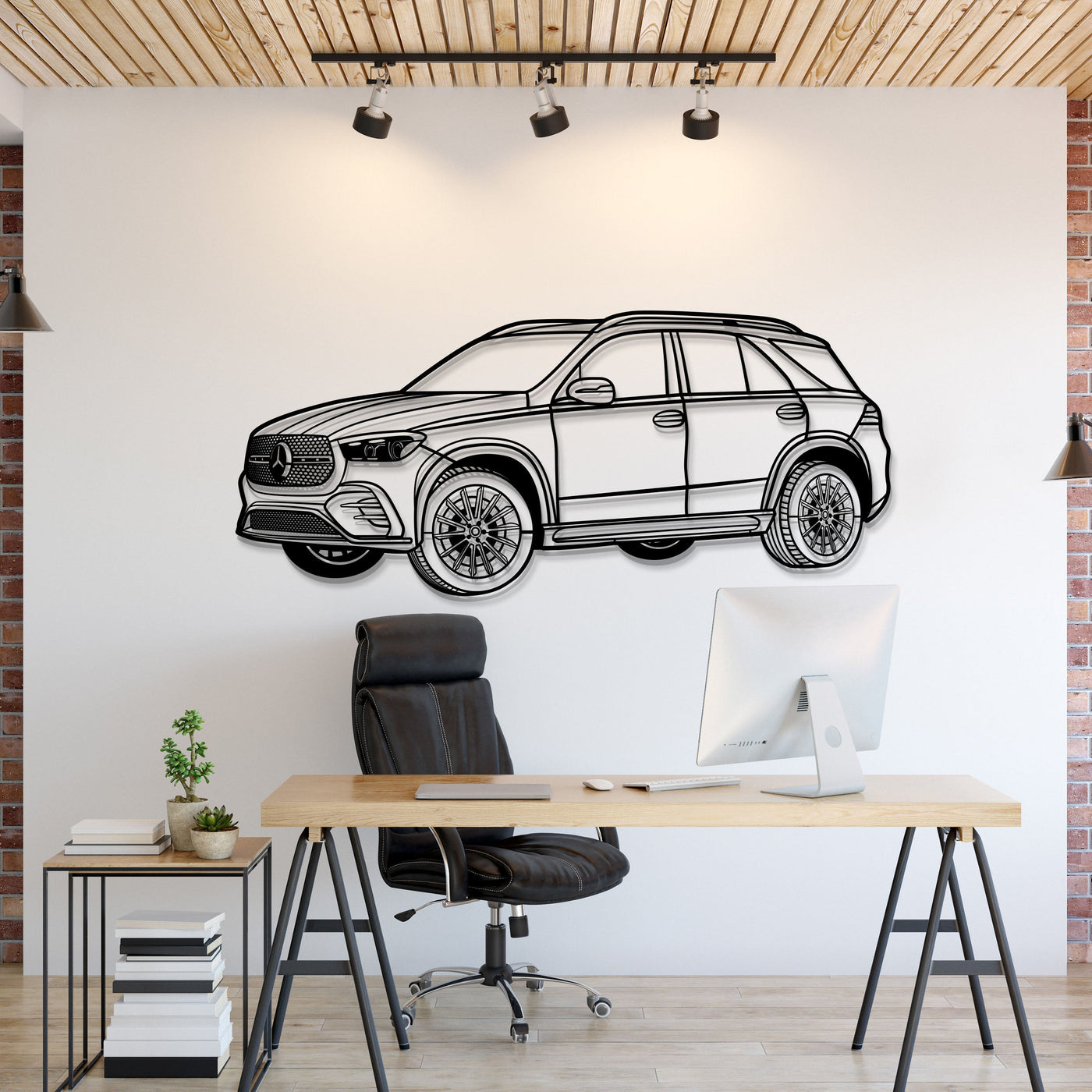 2024 GLE 350 Perspective Metal Car Wall Art
