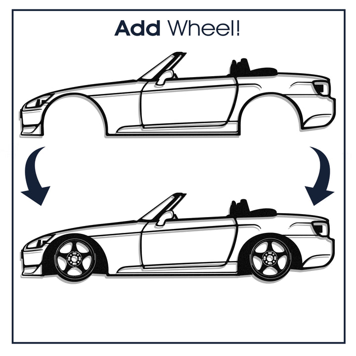 Upgrade Your Metal Car Art with Wheels — precision-cut steel wall art