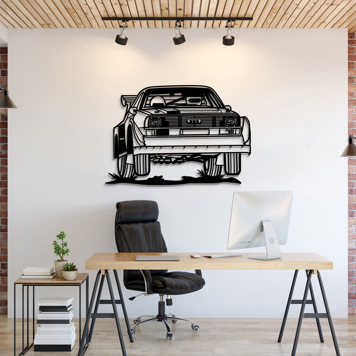S1 Group B Perspective Metal Car Wall Art — precision-cut steel wall art