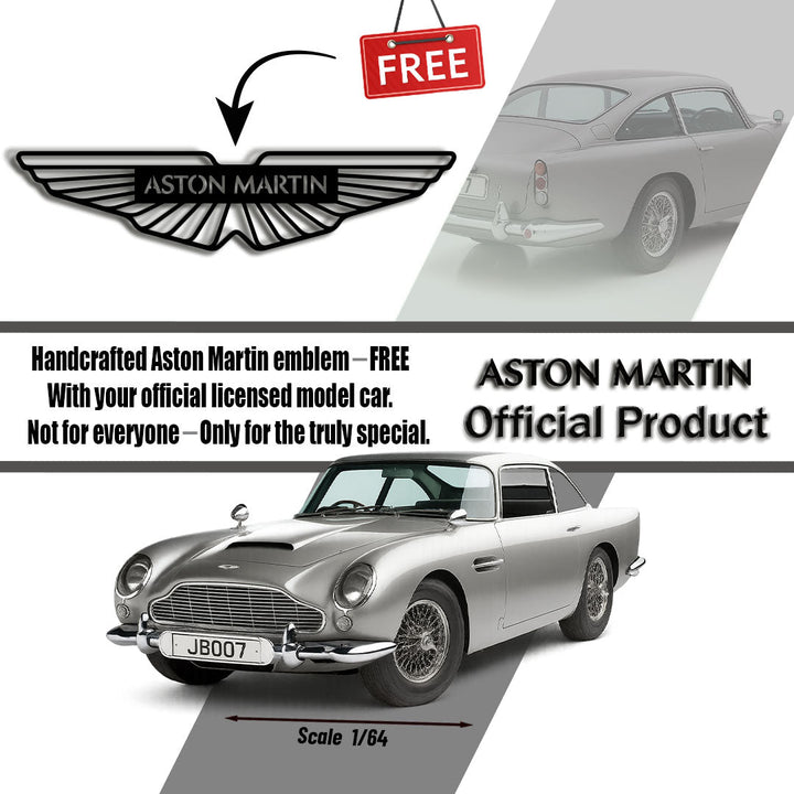 Aston Martin - Metal Emblem - Official Licensed Model Car — precision-cut steel wall art