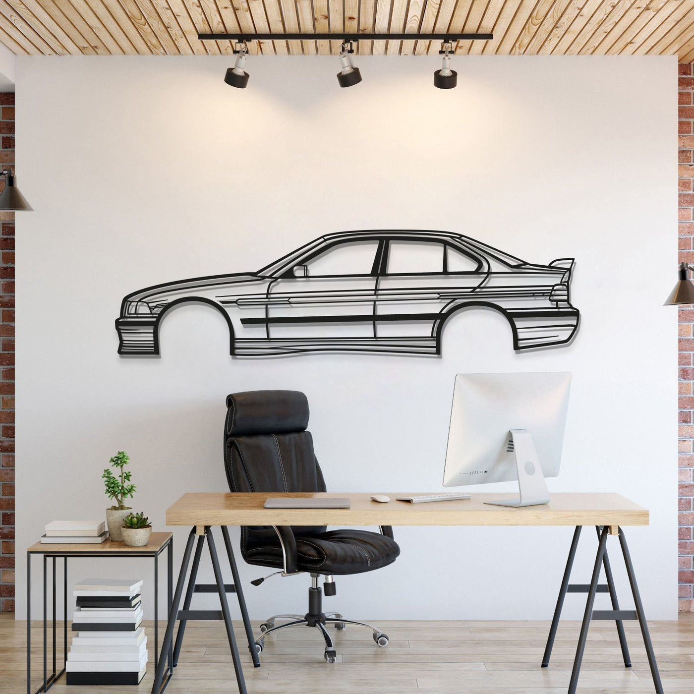 E36 ALPINA Metal Car Wall Art