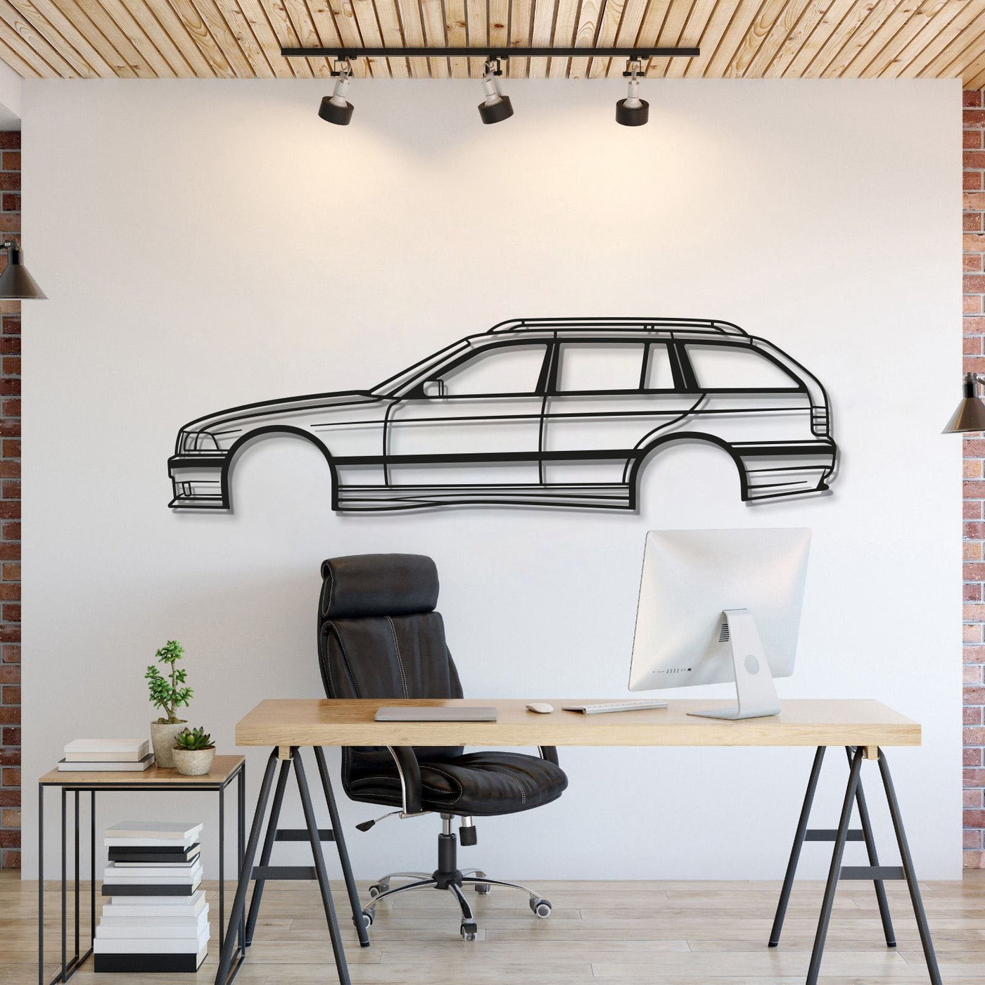 E36 Touring Metal Car Wall Art