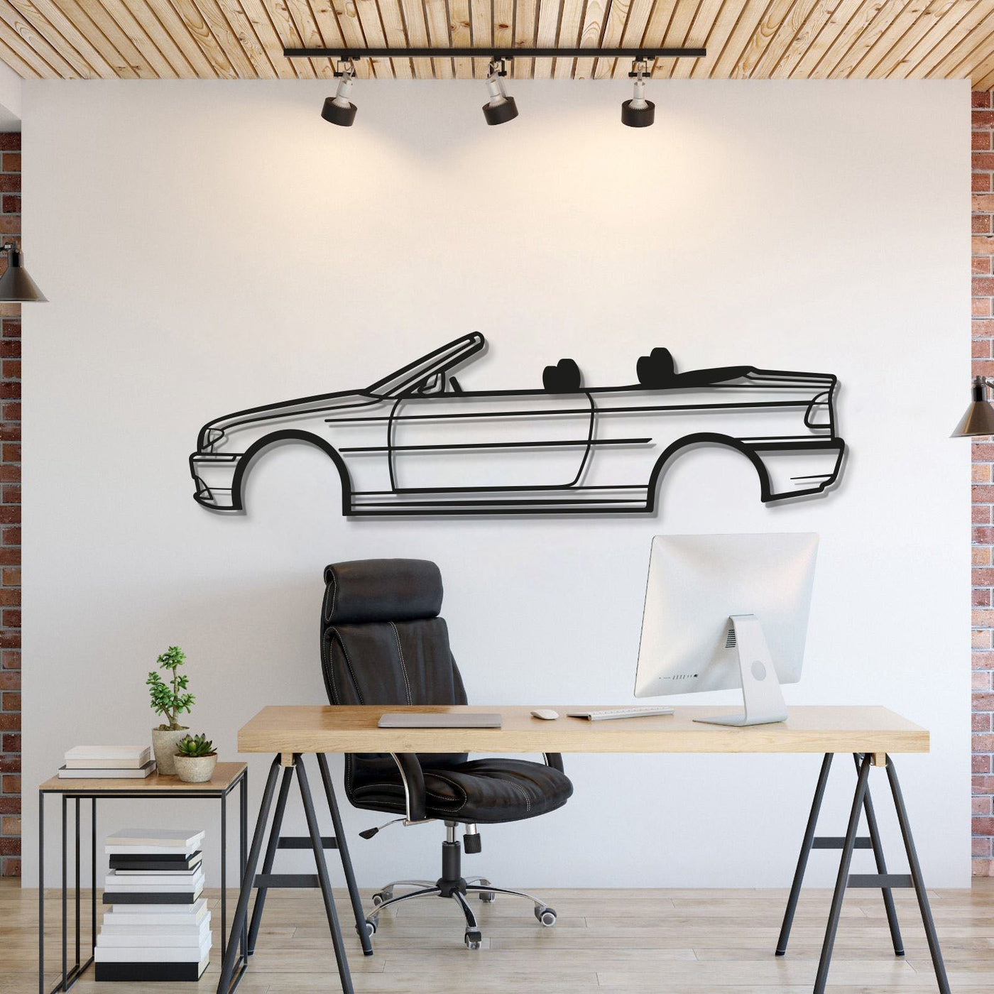 E46 CABRIO Metal Car Wall Art
