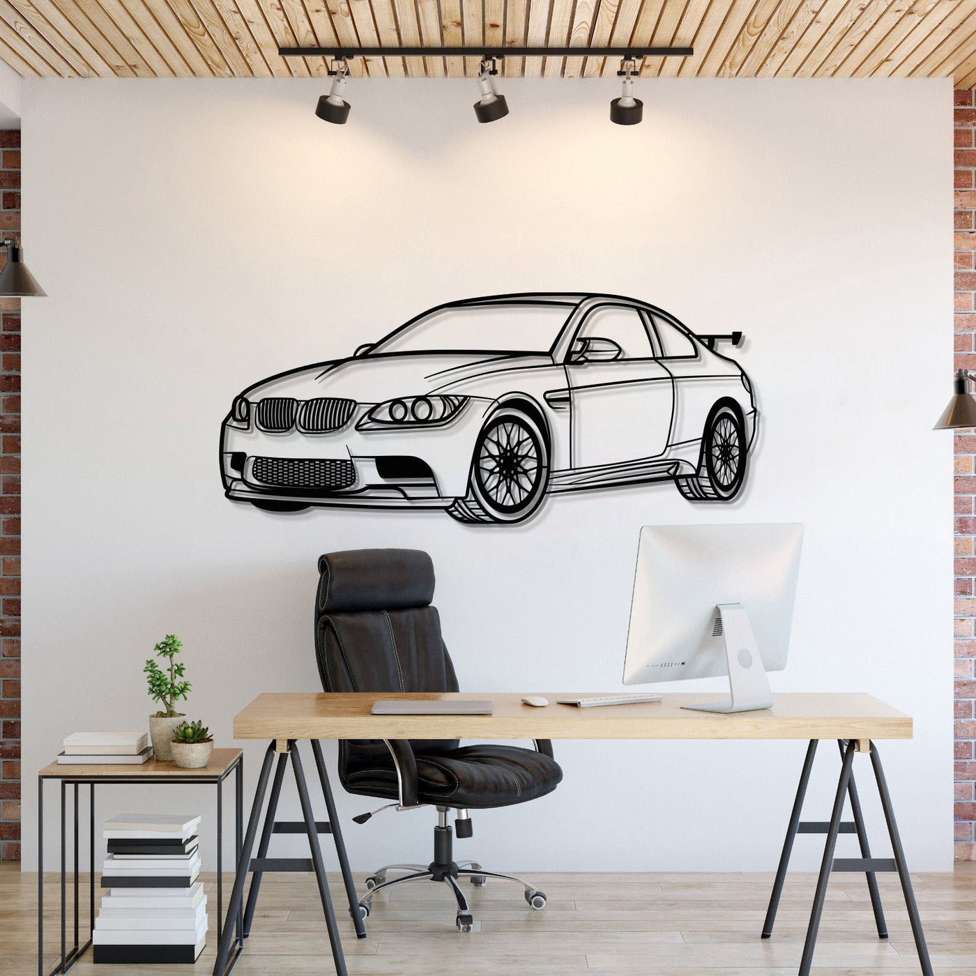 E92 M3 Perspective Metal Car Wall Art