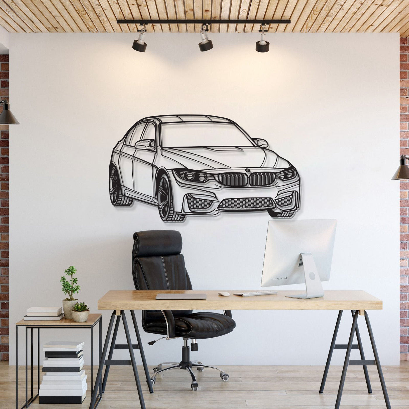 F80 Perspective Metal Car Wall Art