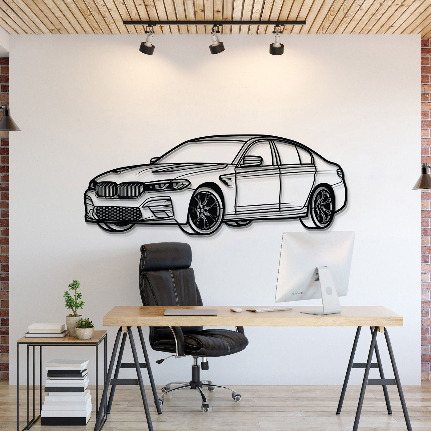 M5 CS Perspective Metal Car Wall Art