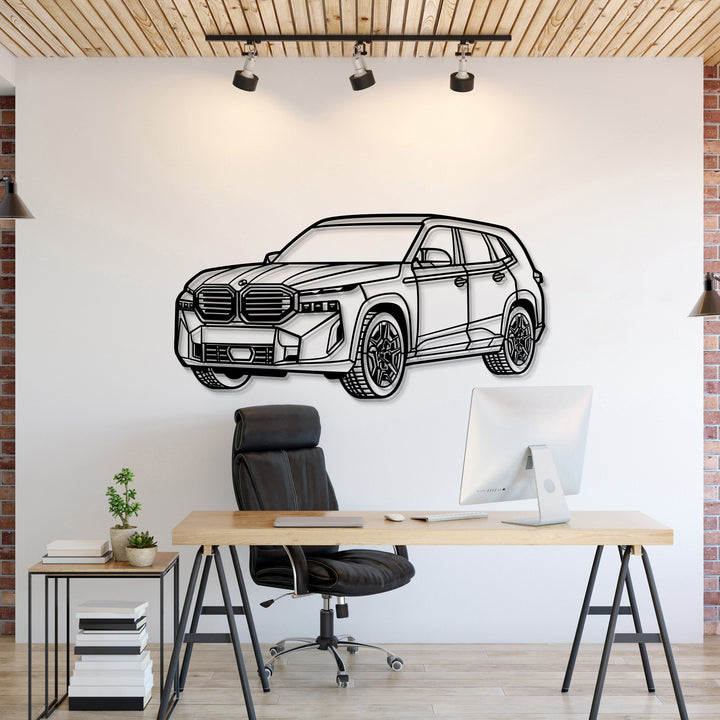 XM Perspective Metal Car Wall Art — precision-cut steel wall art