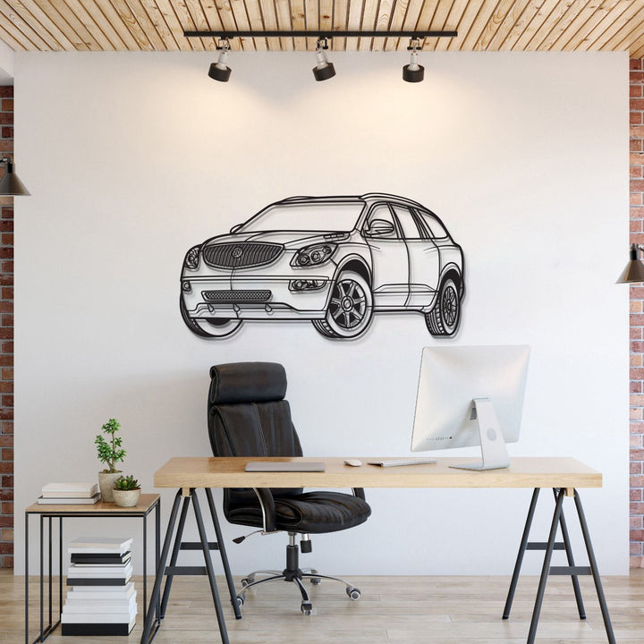 Enclave Perspective Metal Car Wall Art — precision-cut steel wall art