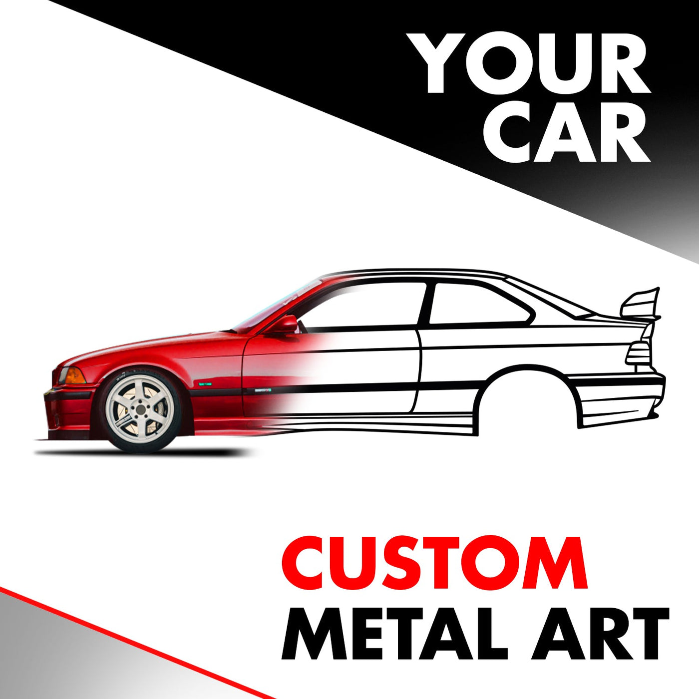 Your Personalized Car Side View Metal Wall Art