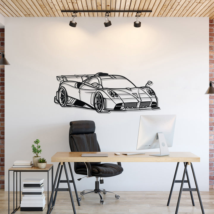 Imola Perspective Metal Car Wall Art — precision-cut steel wall art