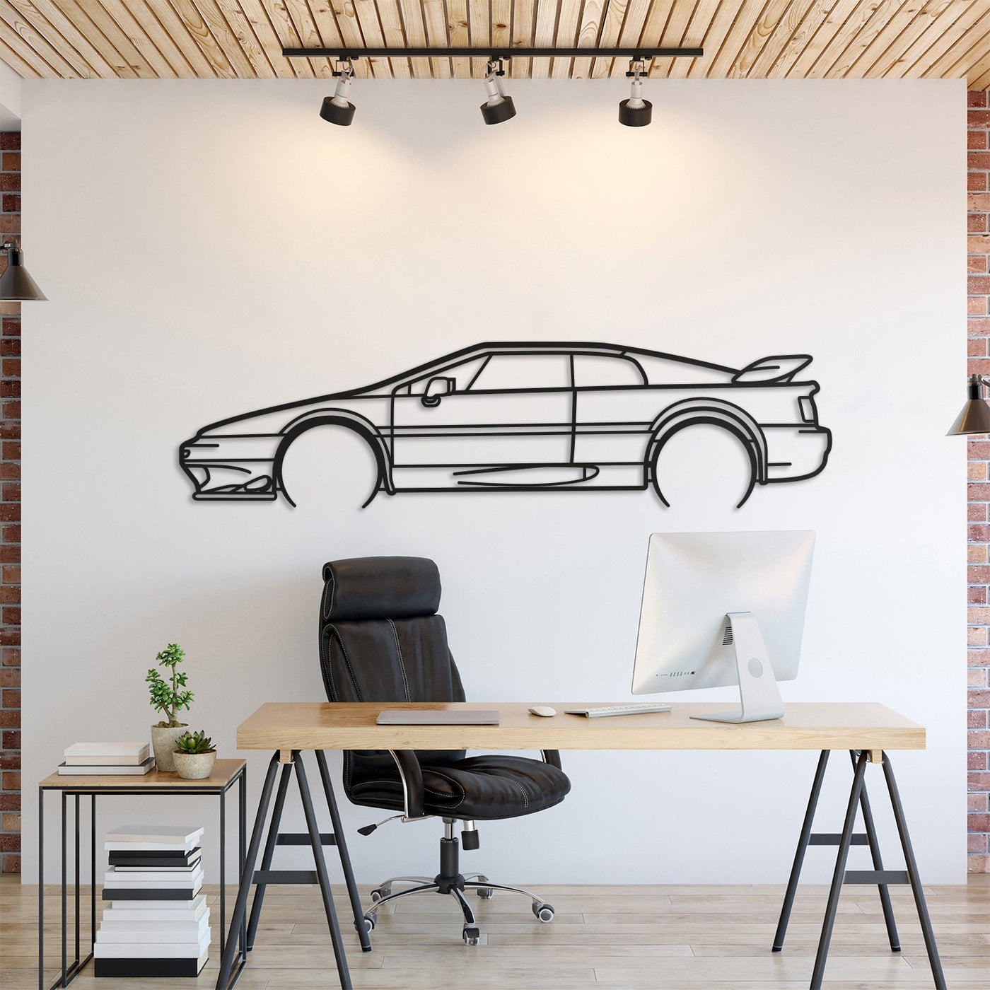 Esprit Turbo Detailed Metal Car Wall Art