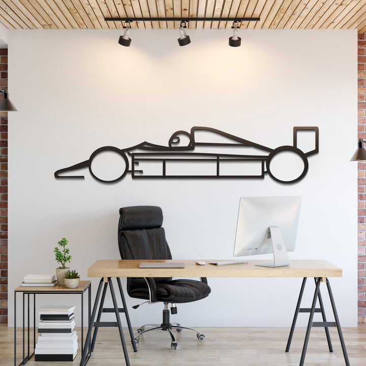 Formula 1 1980 Metal Car Wall Art — precision-cut steel wall art