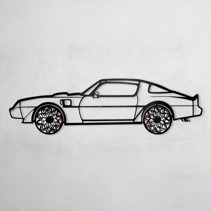 1979 Trans Am Metal Wall Art – Spinning Wheel Edition-KAFMEKA001 — precision-cut steel wall art