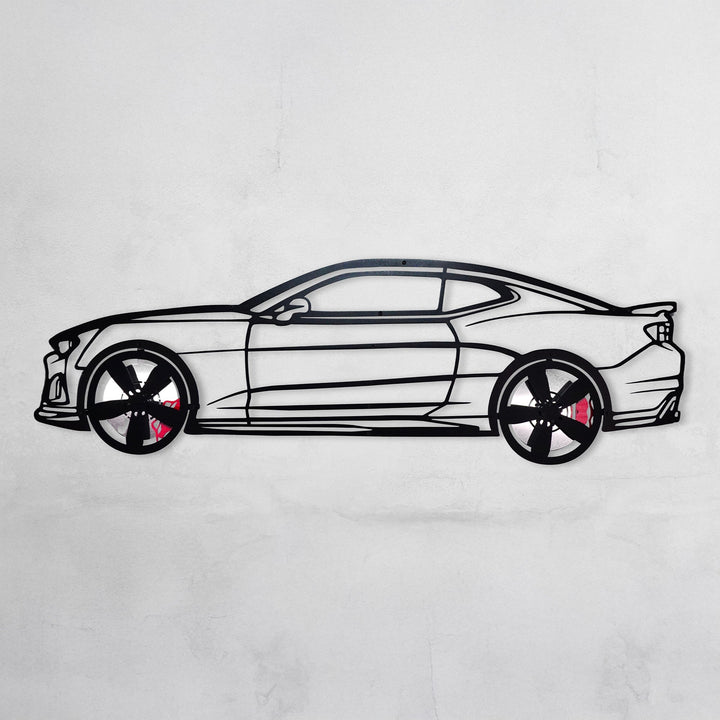 2019 Camaro ZL1 Metal Wall Art – Spinning Wheels Muscle Decor-KAFMEKA005 — precision-cut steel wall art