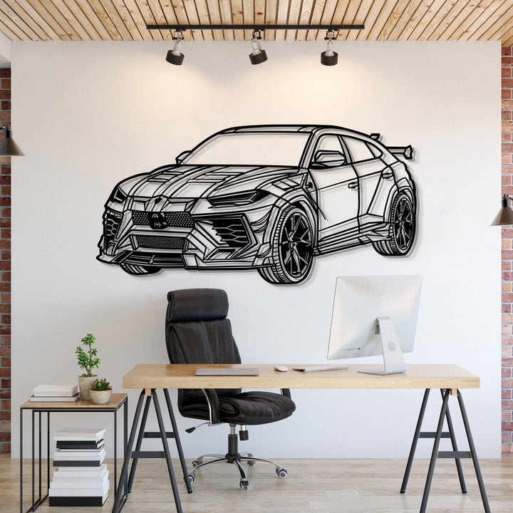 Urus Mansory Perspective Metal Car Wall Art — precision-cut steel wall art