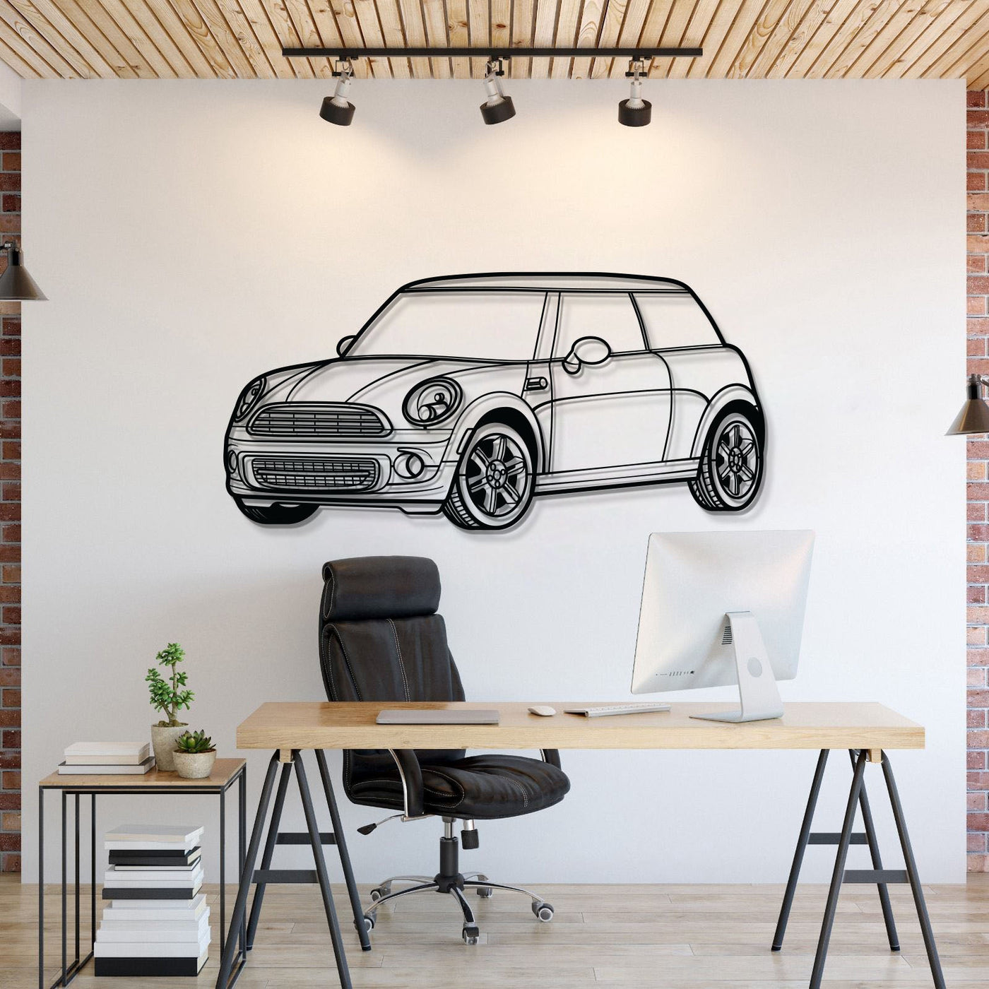 Cooper Perspective Metal Car Wall Art