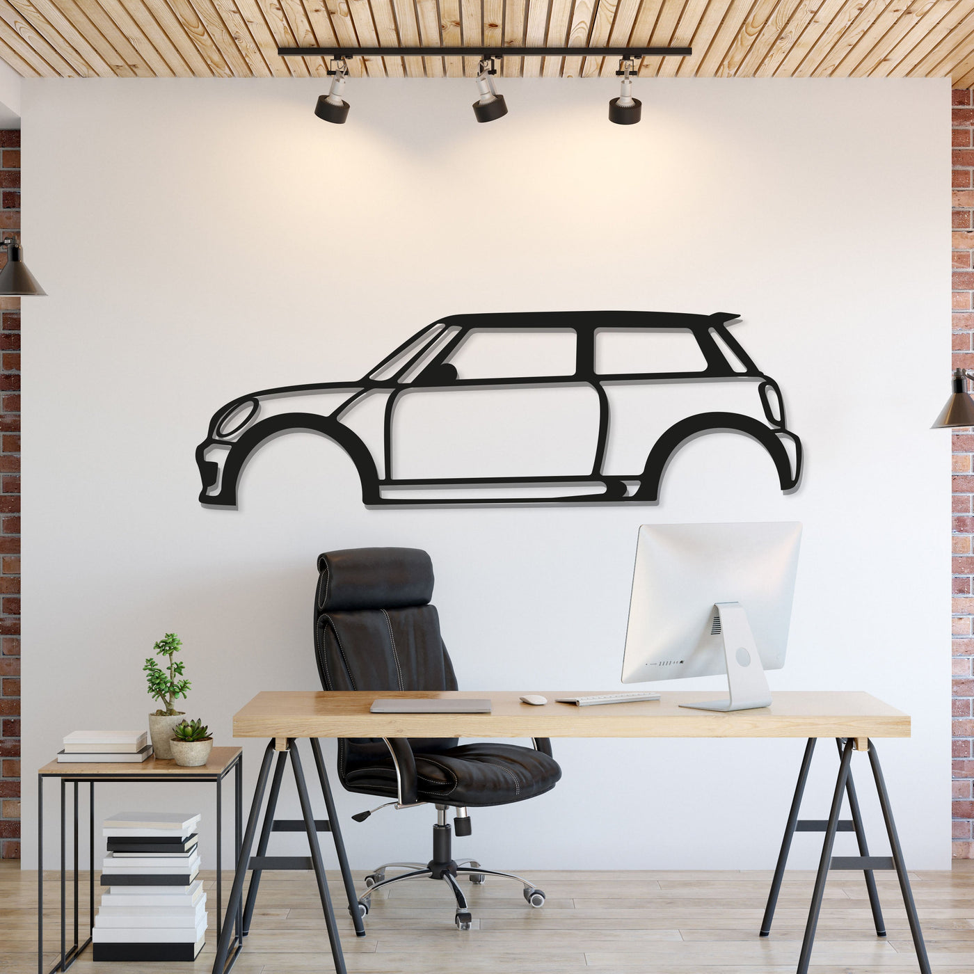 Cooper S Metal Car Wall Art