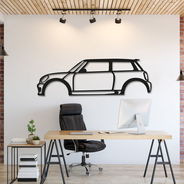 Cooper S Metal Car Wall Art — precision-cut steel wall art