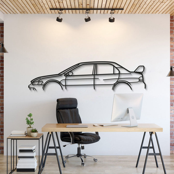 Evo IX Classic Metal Car Wall Art — precision-cut steel wall art