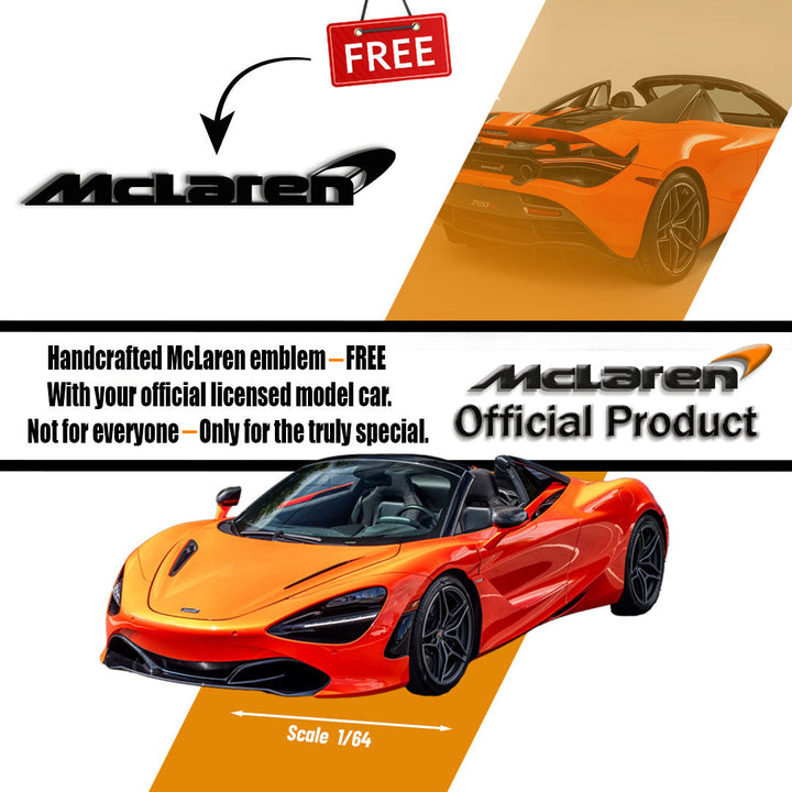McLaren - Metal Emblem - Official Licensed Model Car — precision-cut steel wall art