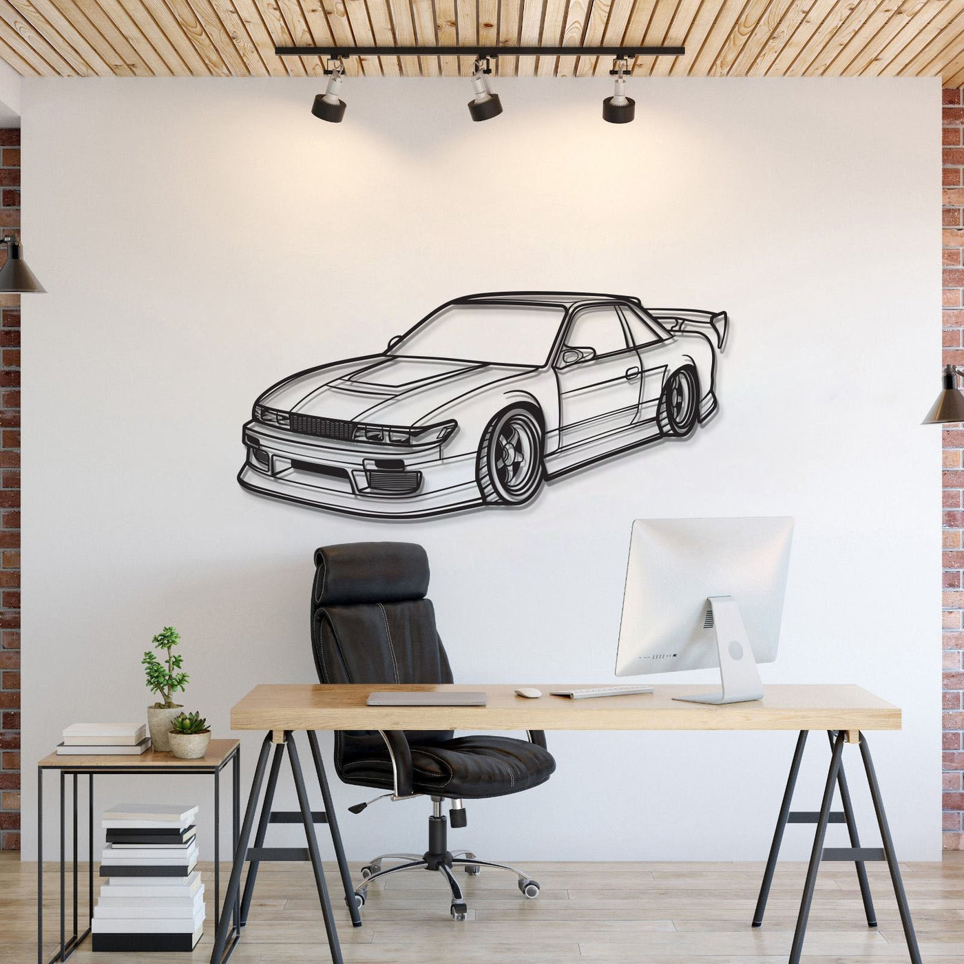 240SX Perspective Metal Car Wall Art