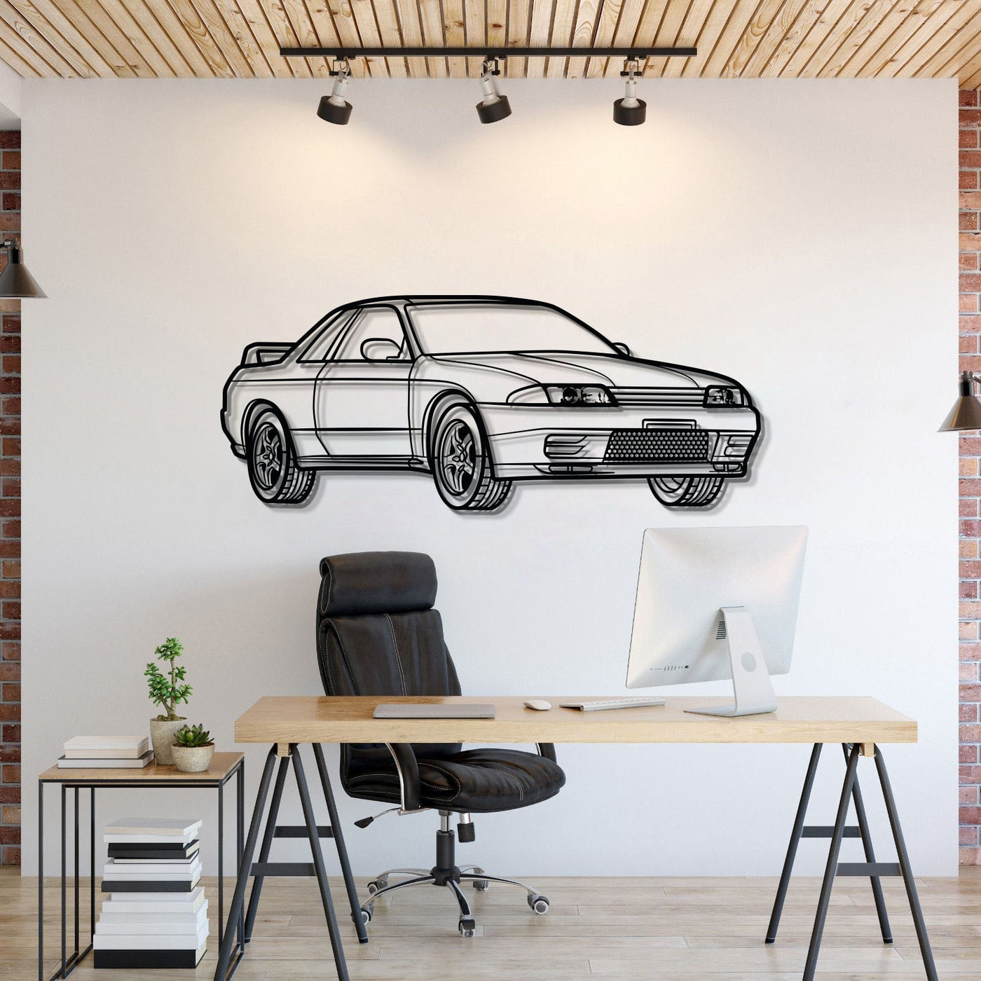 GT-R R32 Perspective Metal Car Wall Art