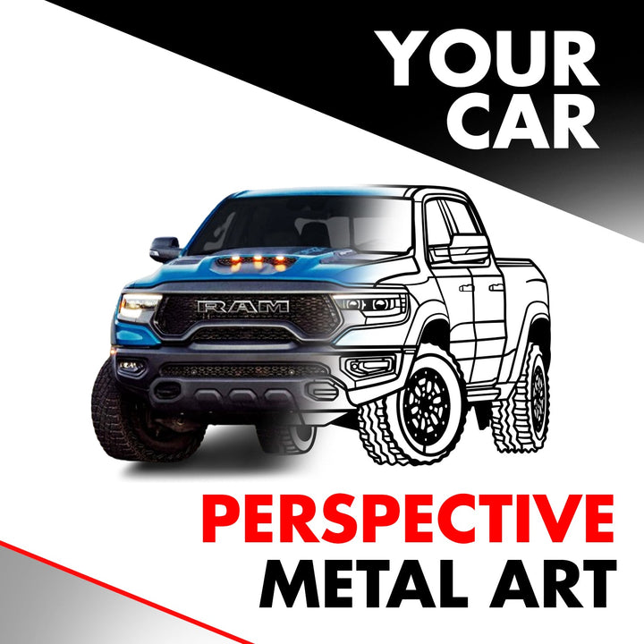 Your Personalized Perspective Car Metal Wall Art — precision-cut steel wall art