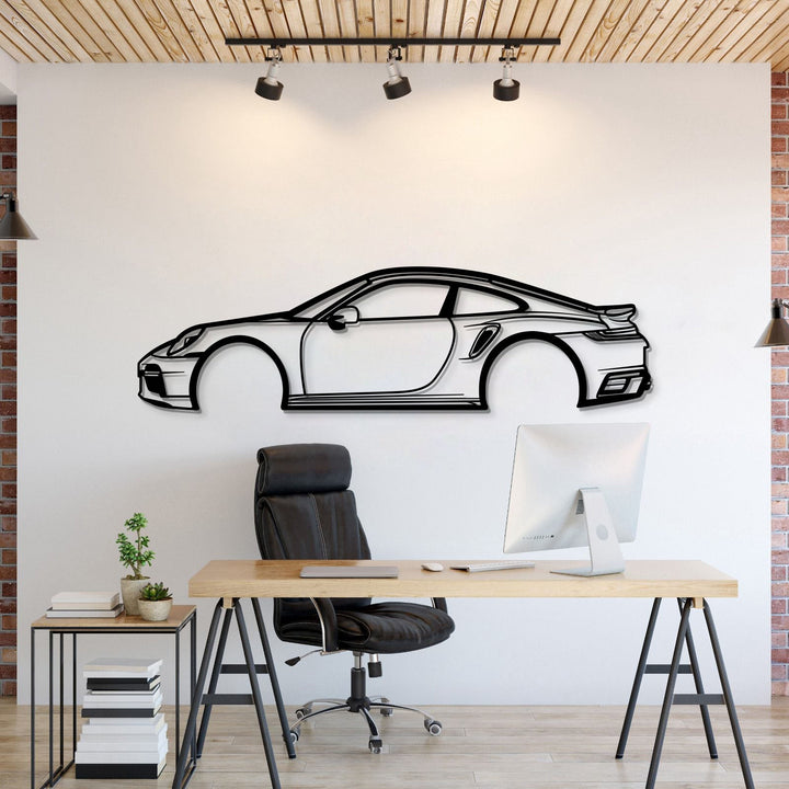 911 Type 993 Metal Car Wall Art — precision-cut steel wall art