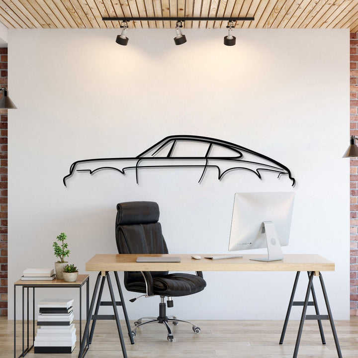 911 Model 930 Metal Car Wall Art — precision-cut steel wall art