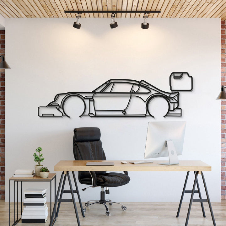 911 Pikes Peak Metal Car Wall Art — precision-cut steel wall art