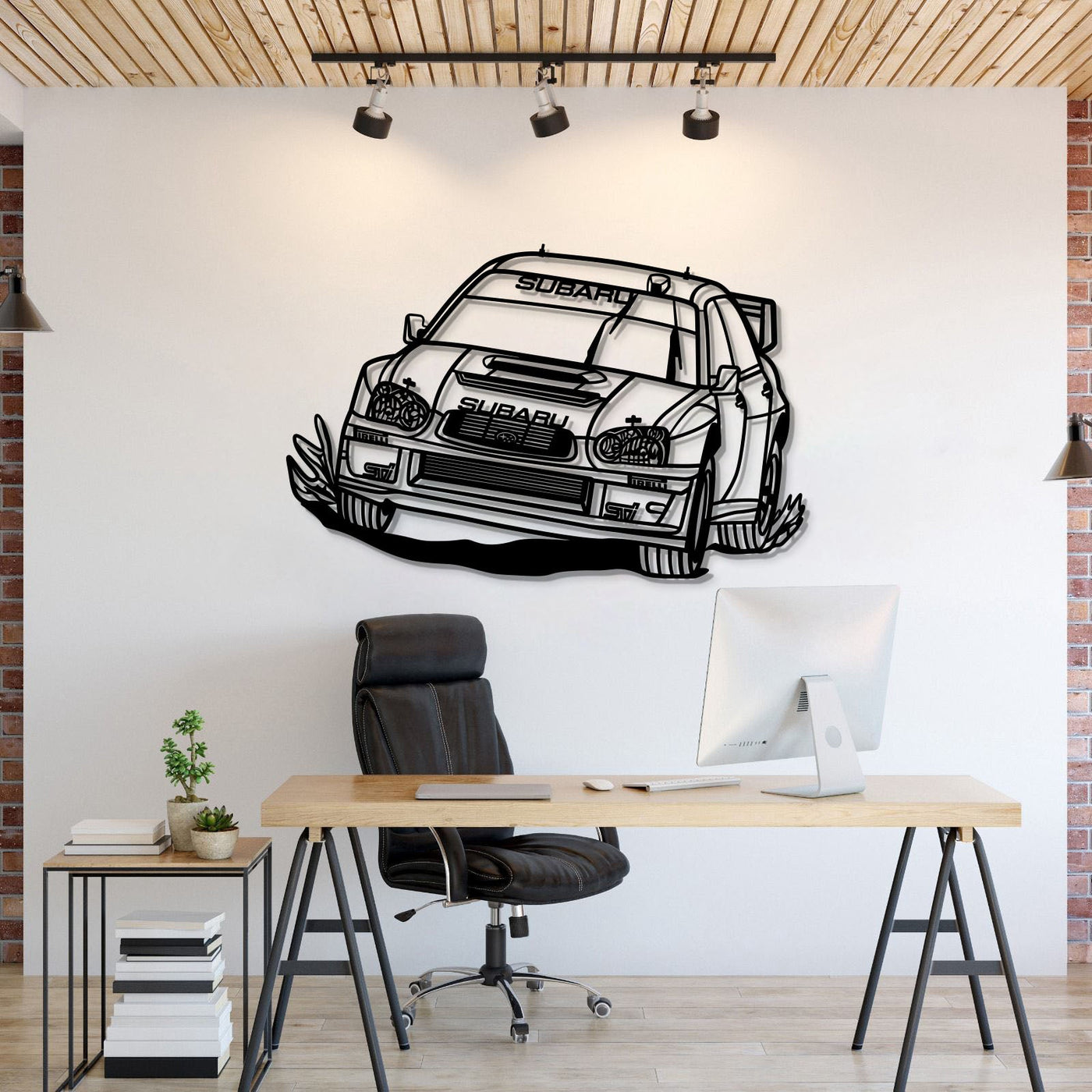 Impreza WRX STI Blobeye WRC Perspective Metal Car Wall Art