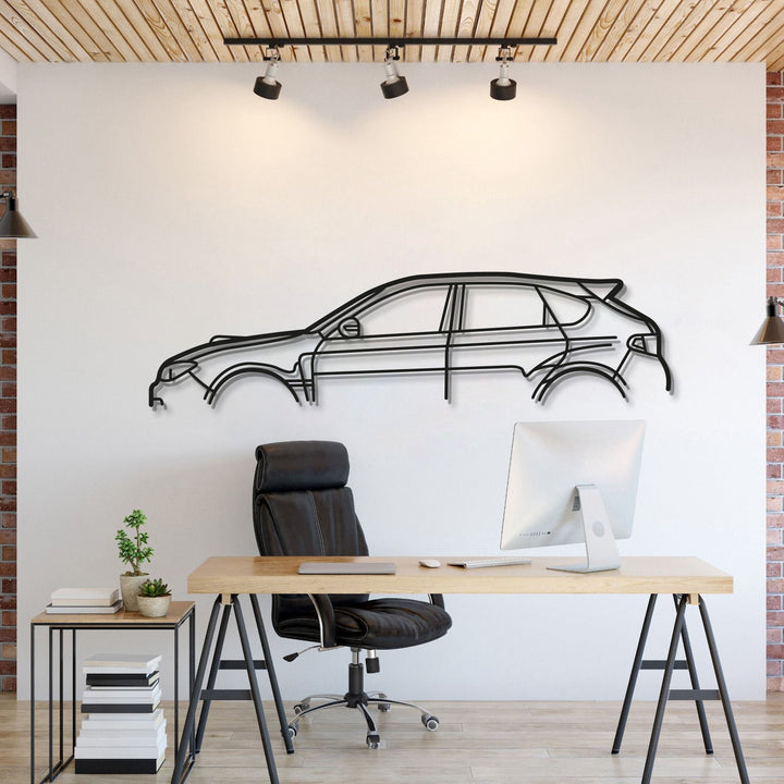 Impreza WRX STI GR Metal Car Wall Art — precision-cut steel wall art
