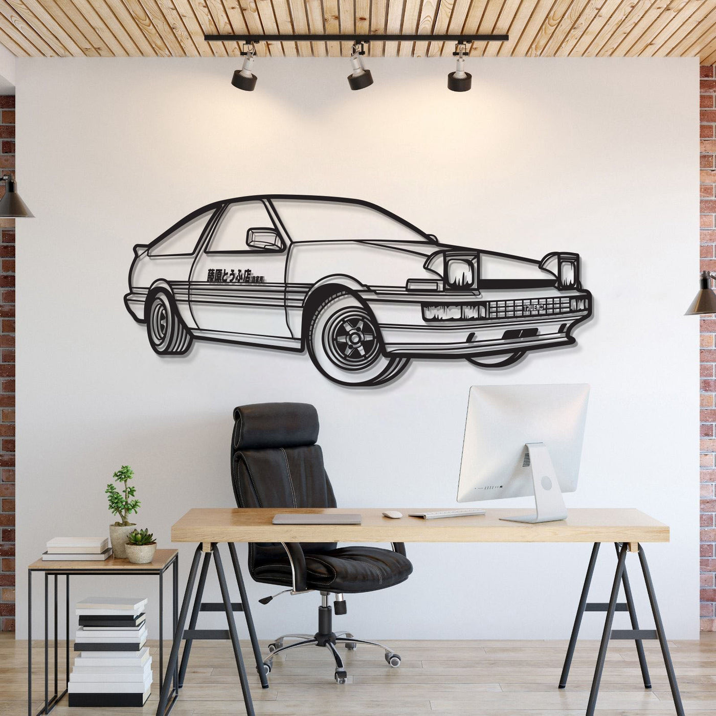 Corolla AE86 Perspective Metal Car Wall Art