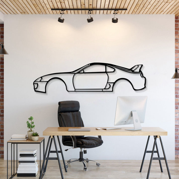 Supra MK4 Metal Car Wall Art — precision-cut steel wall art