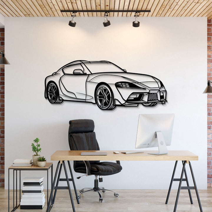 Supra MK5 Perspective Metal Car Wall Art — precision-cut steel wall art
