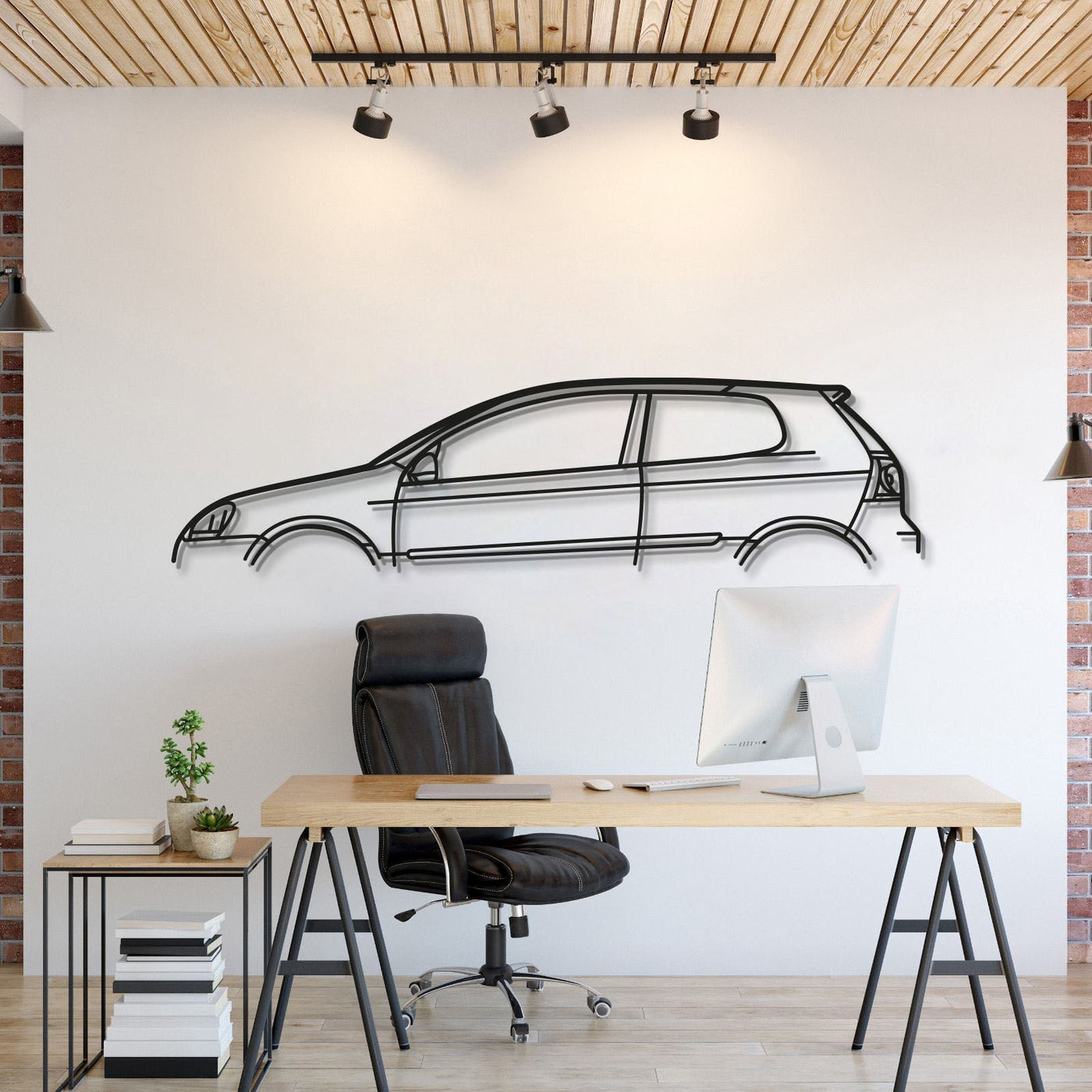 Golf 5 Classic Metal Car Wall Art