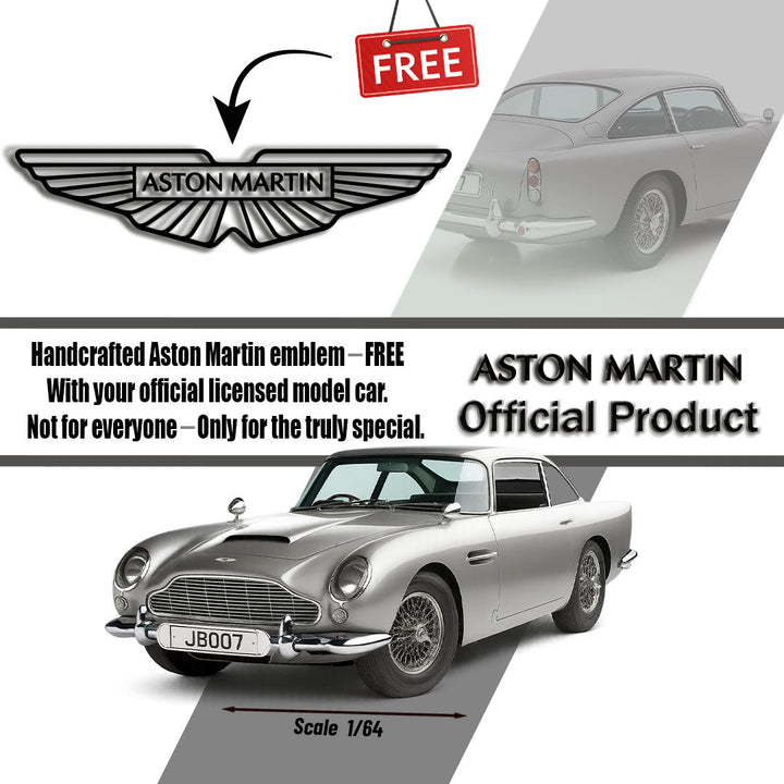 Aston Martin - Metal Emblem - Official Licensed Model Car — precision-cut steel wall art