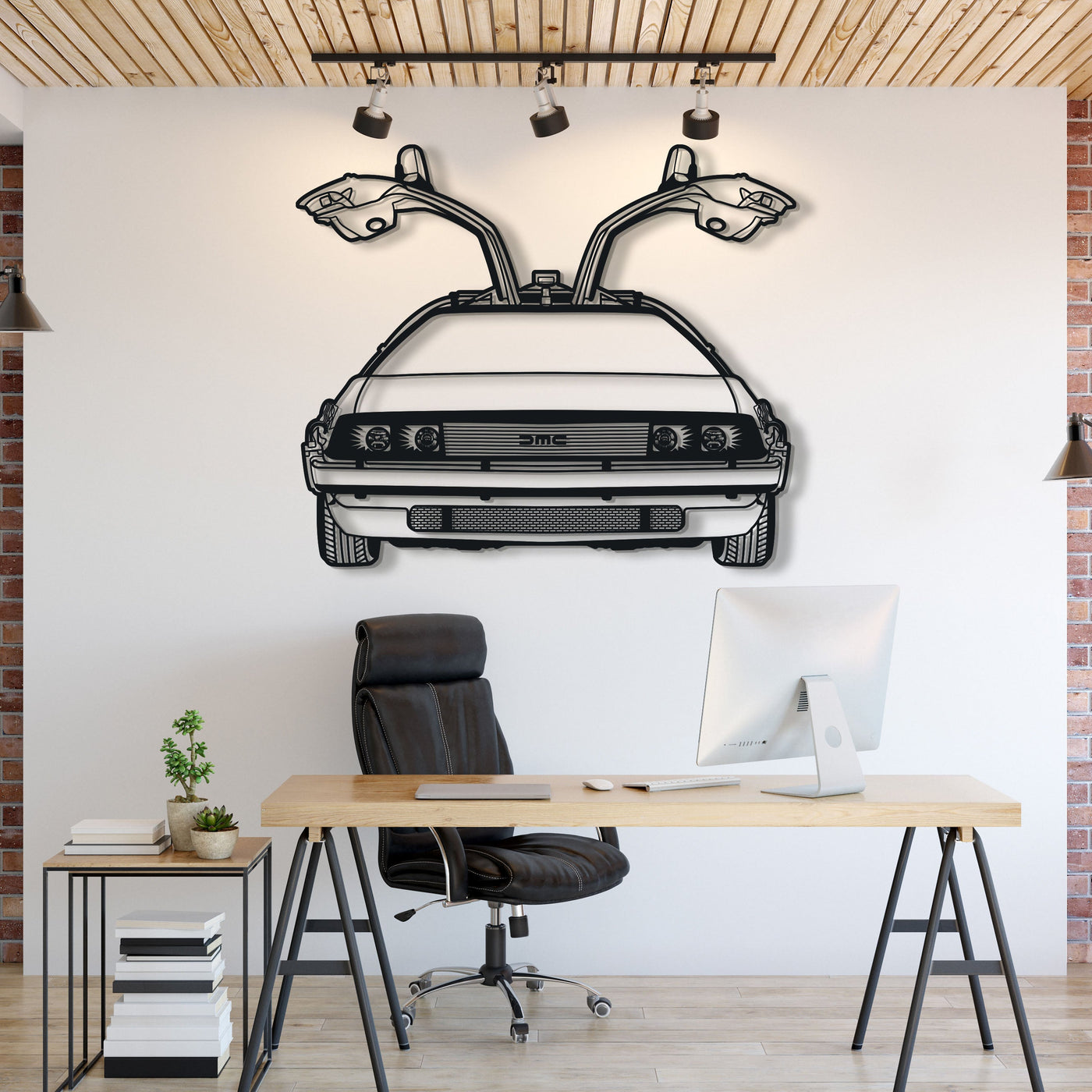 Back to the Future DeLorean Metal Car Silhouett