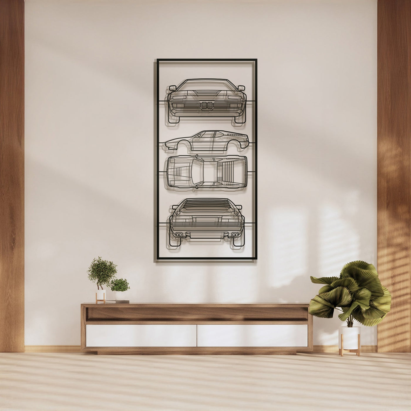 1978 M1 (E26) Quad Profile Metal Frame Silhouette