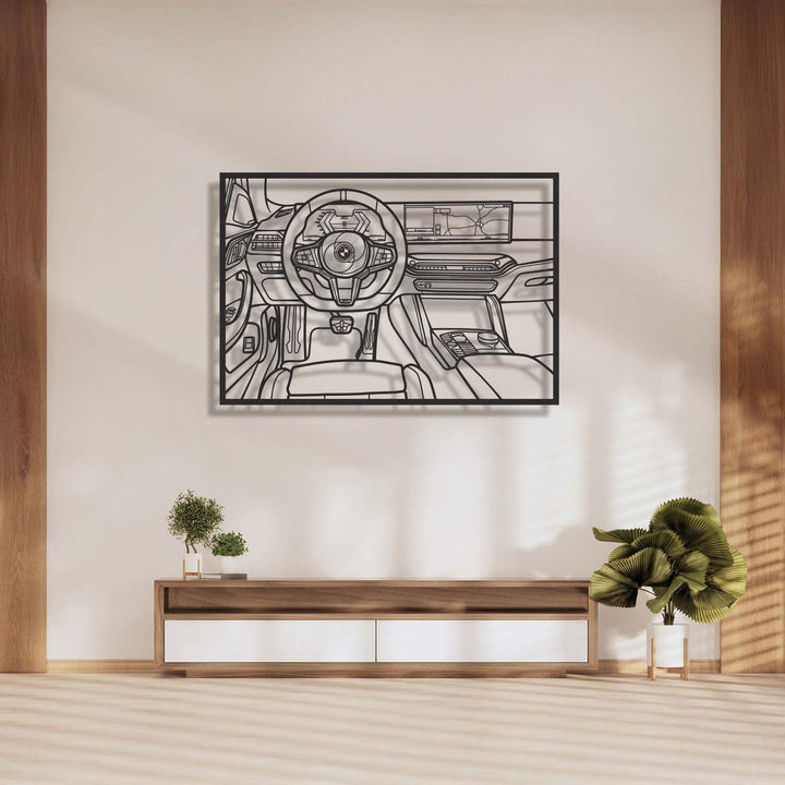 M4 Driver's Cockpit Metal Frame Wall Art — precision-cut steel wall art