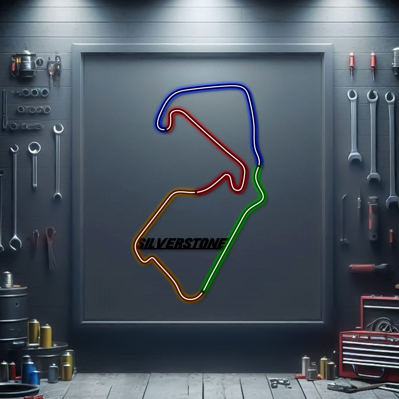 Silverstone Metal Neon Race Track