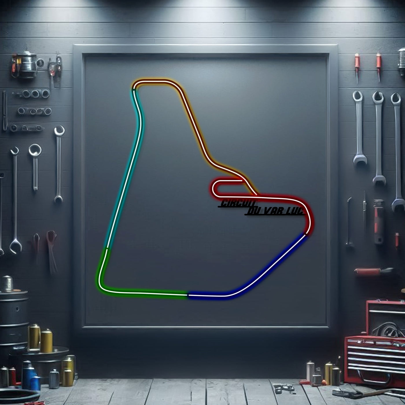 Circuit Du Var Luc Metal Neon Race Track